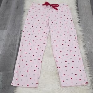 laura Ashley soft and cozy valentine heart Print  pajamas Bottoms  new